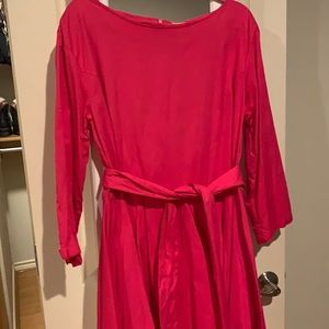 Lovely full skirted dress in bright pink